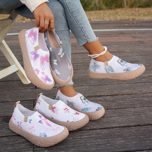 👟 50% RABATT NU! 🦋 Bekväma, Halkfria Loafers för Kvinnor – Slip-On, Andningsbar Knit & Dämpad Sula – Ansträngningslös Vardagsstil ✨