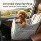 🐶 50% RABATT NU!🚗 Vadderad Hund Booster Bil Sits – Förhöjd Vy & Säkerhetsremmar – Mjuk Resesäng för Hundar – Bilinteriör Skydd 🛡️