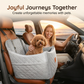 🐶 50% RABATT NU!🚗 Vadderad Hund Booster Bil Sits – Förhöjd Vy & Säkerhetsremmar – Mjuk Resesäng för Hundar – Bilinteriör Skydd 🛡️
