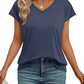 👚 50% RABATT NU! ✨ Avslappnad V-ringad T-shirt – Mjuk & Andningsbar – Perfekt Basplagg för Sommaren ☀️