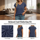 👚 50% RABATT NU! ✨ Avslappnad V-ringad T-shirt – Mjuk & Andningsbar – Perfekt Basplagg för Sommaren ☀️
