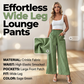 👖 50% RABATT NU!🌿 Dam Casual Enfärgad Löstsittande Byxor – Hög Midja Wide Leg & Skrynklig Textur – Bekväma Lounge Byxor ✨