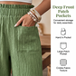 👖 50% RABATT NU!🌿 Dam Casual Enfärgad Löstsittande Byxor – Hög Midja Wide Leg & Skrynklig Textur – Bekväma Lounge Byxor ✨