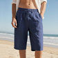 🩳 50% RABATT NU! ☀️ Herr Linne & Tencel Shorts – Andningsbar & Fallskön – Avslappnad Passform för Sommaren 🌿