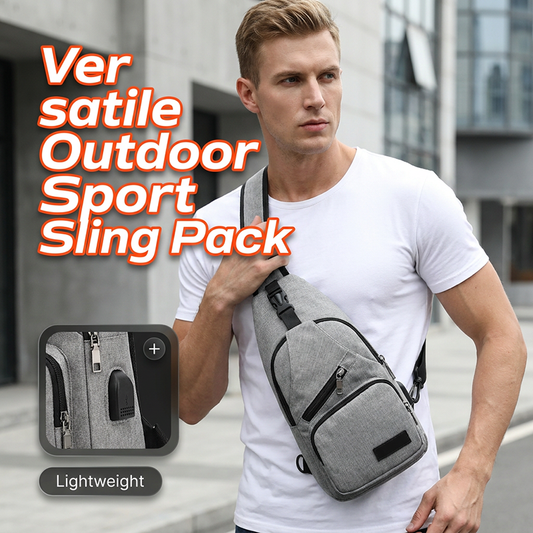 🎒 50% RABATT NU!⛰️ Outdoor Sport Sling Pack – Multifunktionell, Hållbar & USB Port – Urban Pendlare Essential 🚴‍♂️