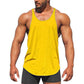 💪 50% RABATT NU! 🏋️ Herr Stringer Tank Top – Racerback, Andningsbar Bomullsblandning & Böjd Fåll – Visa Upp Dina Gains 🔥