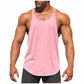 💪 50% RABATT NU! 🏋️ Herr Stringer Tank Top – Racerback, Andningsbar Bomullsblandning & Böjd Fåll – Visa Upp Dina Gains 🔥