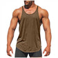 💪 50% RABATT NU! 🏋️ Herr Stringer Tank Top – Racerback, Andningsbar Bomullsblandning & Böjd Fåll – Visa Upp Dina Gains 🔥