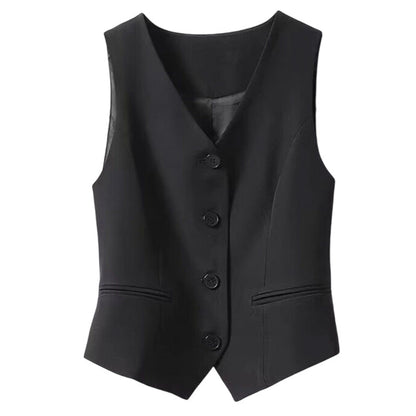 👚 50% RABATT NU! ✨ Kvinnors V-ringad Knäppväst – Figurskapande, Lättvikt & Mångsidig – Ansträngningslöst Lagerplagg För Alla Tillfällen 💼