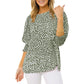 👚 50% RABATT NU!🌿 Dam Casual Polkadot Blus med 3/4-ärm – Andningsbar & Elegant – Chic Vardags Essential 🎀