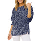 👚 50% RABATT NU!🌿 Dam Casual Polkadot Blus med 3/4-ärm – Andningsbar & Elegant – Chic Vardags Essential 🎀