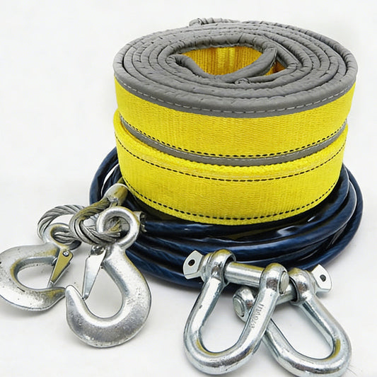 🔗 50 % RABATT NU! 🚗 8-tons bogserlina med U-formade krokar – reflekterande stripning & smidda säkerhetskrokar för bärgning 💪