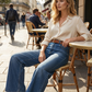 👖 50% RABATT NU!✨ Dam Högmidjade Vida Jeans – Retro & Svala – Perfekta för Sommarstilen 🌿