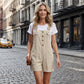 👖 50% RABATT NU!✨ Retro Enfärgad Overall – Justerbara Axelband, Stora Fickor & Avslappnad Passform – Sommar Casual Essential 🍂