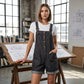 👖 50% RABATT NU!✨ Retro Enfärgad Overall – Justerbara Axelband, Stora Fickor & Avslappnad Passform – Sommar Casual Essential 🍂