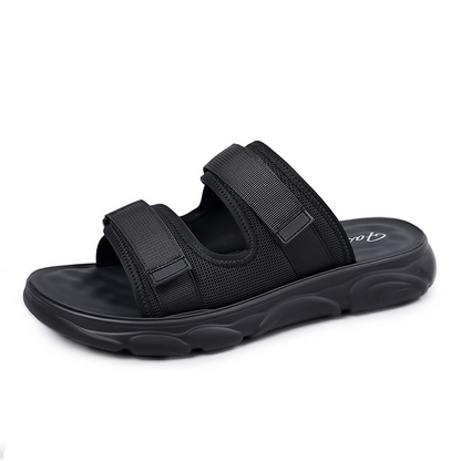 🏃 50% RABATT NU! ☀️ Herrs Sandaler med Justerbara Dubbla Remmar – Andningsbart Nät & Skön Dämpning – Perfekt för Utomhus & Vardag – Säkert Grepp 🌊