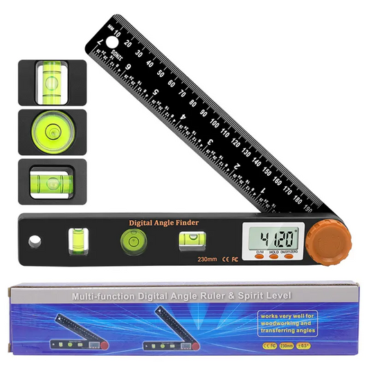 📐 50% RABATT NU! 🔧 4-i-1 Digital Vinkelmätare med Linjal & Vattenpass – Hög Precision & 360° Mätning – Perfekt för Träbearbetning, Byggnation & DIY 🛠️
