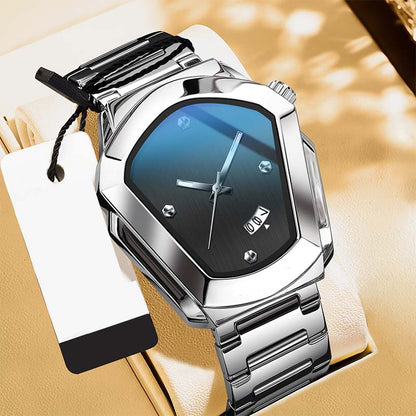 ⌚ 50% RABATT NU! ✨ Herrekvartsur med Rombmönstrad Urtavla – Rostfritt Stål, Tonade Färger & 8 Kombinationer – Unik Elegant Stil 💎