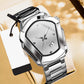 ⌚ 50% RABATT NU! ✨ Herrekvartsur med Rombmönstrad Urtavla – Rostfritt Stål, Tonade Färger & 8 Kombinationer – Unik Elegant Stil 💎