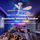 🌀 50% RABATT NU! 🔊 3-i-1 Takfläkt med Belysning & Bluetooth-högtalare – Svalka, Ljus & Musik i Ett – Enkel Installation 🏠