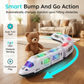 🚄 50% RABATT NU! 🎵 Elektrisk Bullet Train Leksak – Lyser, Bump & Go med Musik – Interaktiva Ljus & Ljud – Smart Hindernavigering ✨