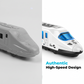 🚄 50% RABATT NU! 🎵 Elektrisk Bullet Train Leksak – Lyser, Bump & Go med Musik – Interaktiva Ljus & Ljud – Smart Hindernavigering ✨