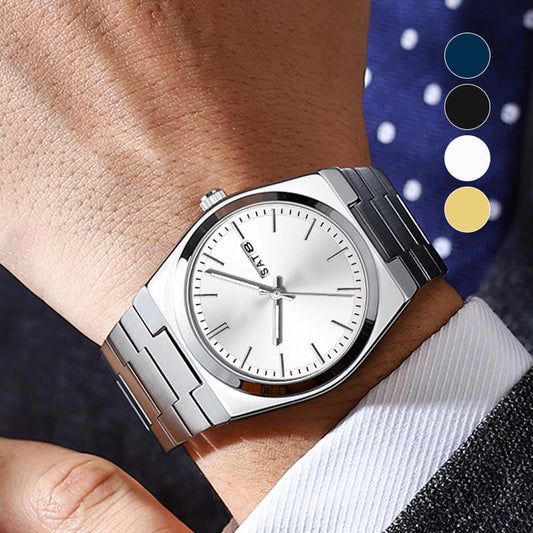 ⌚ 50% RABATT NU! ✨ Herr Ljusande Kvartsur – Rostfritt Stål, Vattentålig & Minimalistisk – Sleek Vardagsessential 🕰️