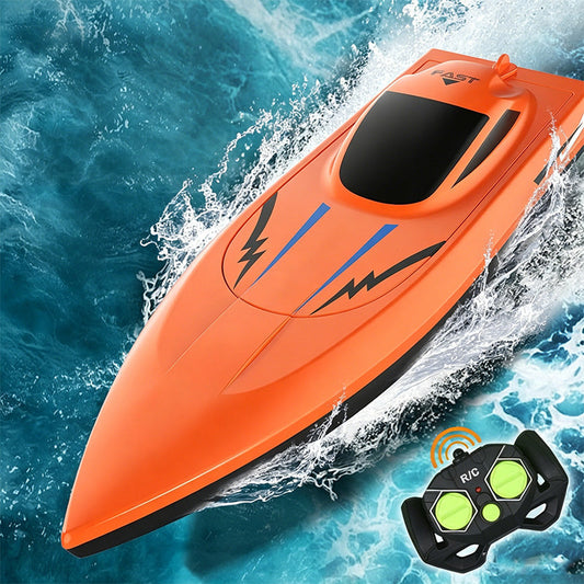 🚤 50% RABATT NU! ⚡ 2,4 GHz Höghastighets-RC-racerbåt – Dubbla Motor, Vattentät Skrov & Kollisionssäker – Perfekt För Pooler & Sjöar 🎮