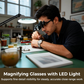🔬 50% RABATT NU!🔍 Precision LED Förstoringsglasögon – Utbytbara Linser & Handsfree – Tech Essential 🛠️