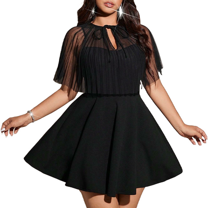 👗 50% RABATT NU! 🌿 Kvinnors Plus-Size A-Line Capklänning – Flödande, Elegant & Täckande – Perfekt För Vardag Eller Speciella Tillfällen ✨