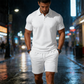 👕 50% RABATT NU! ☀️ Herrar 2-delat Sommarset – Polo & Shorts i Andasvänt Polyester 🌊