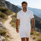 👕 50% RABATT NU! ☀️ Herrar 2-delat Sommarset – Polo & Shorts i Andasvänt Polyester 🌊