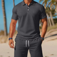 👕 50% RABATT NU! ☀️ Herrar 2-delat Sommarset – Polo & Shorts i Andasvänt Polyester 🌊