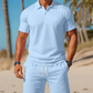 👕 50% RABATT NU! ☀️ Herrar 2-delat Sommarset – Polo & Shorts i Andasvänt Polyester 🌊