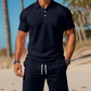 👕 50% RABATT NU! ☀️ Herrar 2-delat Sommarset – Polo & Shorts i Andasvänt Polyester 🌊