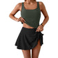 👙 50% RABATT NU! 🌊 Baddräktsset med Linne & Knytkjol i Sidan – Tvådelad Tankini – Perfekt för Strand & Pool – Justerbar & Smickrande ☀️