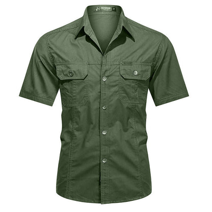 👕 50% RABATT NU! 🏕️ Herr Taktisk Kortärmad Skjorta – Andningsbar, Förstärkta Sömmar & Dubbla Bröstfickor – Robust Utomhusessential 🔥
