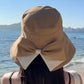 👒 50% RABATT NU! 🎀 Kvinnors Bågknut Bredbrätte Solhatt – Hopfällbar, Andningsbar & 360° Skydd – Kompakt Reskamrat ☀️