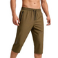 👖 50% RABATT NU! 🏃 Herr 3/4 Joggingbyxor – Snabbtorkande, Lätta & Elastisk Midja – Dragkedjefickor, Perfekt för Sport, Resor eller Varma Dagar ☀️