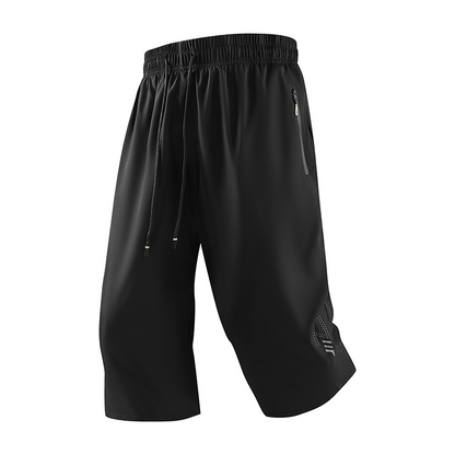 👖 50% RABATT NU! 🏃 Herr 3/4 Joggingbyxor – Snabbtorkande, Lätta & Elastisk Midja – Dragkedjefickor, Perfekt för Sport, Resor eller Varma Dagar ☀️