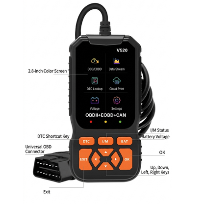 🔧 50% RABATT NU! 🚗 V520 General Motors Diagnostikverktyg – Läs & Rensa Motorfelkoder – OBD2 Plug-and-Play – Perfekt för Bilägare 💻