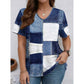👕 50% RABATT NU! 🎨 Denim Tryckt V-ringad T-shirt – Mjuk, Andningsbar & Enkel Stil – Realistisk Denimlook, Ultrasoft Känsla, Blekningsbeständigt 🏖️