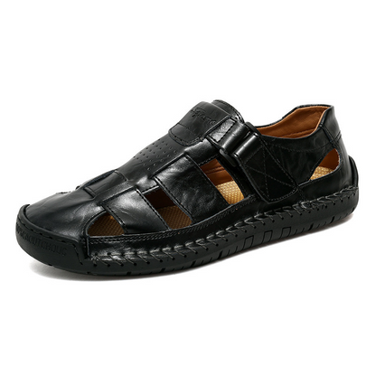 👞 50% RABATT NU! 🏖️ Herrarnas Stängda Tå-Sandaler – Ventilerande Hålformad Design & Dämpad Komfort 👟