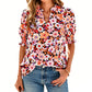 👚 50% RABATT NU! 🌸 Women's Casual Floral Shirt – Kortärmad, Lättvikt & Vårredo – Andningsbar, Lättskött, Vardagscharm ☁️