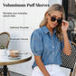 👚 50% RABATT NU! 💙 Kvinnors Puffärm Denimblus – Knäppning, Krage & Lättvikt – Andningsbar Bomullsblandning, Romantisk Volym & Vardagscharm ✨