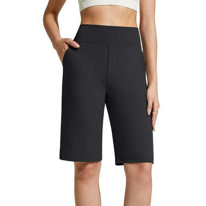 🩳 50% RABATT NU! 🚶‍♀️ Kvinnors Stretch Promenadshorts – 4-vägs Stretch, Hög Midja & Knälängd – Andningsbara, Djupa Fickor & Skavfri 🌸