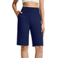 🩳 50% RABATT NU! 🚶‍♀️ Kvinnors Stretch Promenadshorts – 4-vägs Stretch, Hög Midja & Knälängd – Andningsbara, Djupa Fickor & Skavfri 🌸