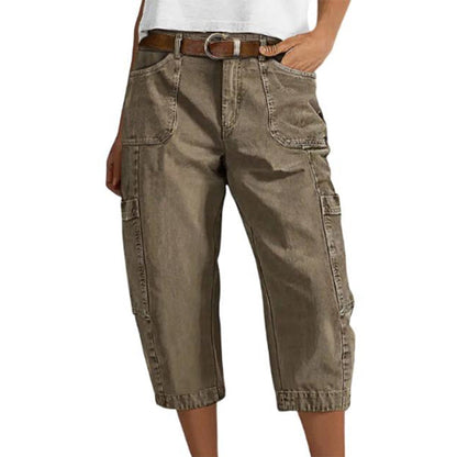 👖 50% RABATT NU! 🌿 Kvinnors Avslappnade Casual Cargokapriser – Rymliga Fickor, Andningsbart Tyg & Avslappnad Passform – Vardagskomfort, Redo För Varmt Väder ✨