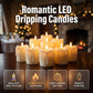 🕯️ 50% RABATT NU! ✨ Romantiska LED Flamskyddslösa Droppande Ljus – Realistisk Droppdesign, Flera Lägen & Timerfunktion – Säkra För Barn, Husdjur & Gardiner 🌙