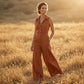 👗 50% RABATT NU! 🌾 Kvinnors Ärmlös Knäppnings Jumpsuit – Vida Ben, Flödande & Ansträngningslös Chic – Luftig Sommarstil, En-och-Klar Klädsel ✨